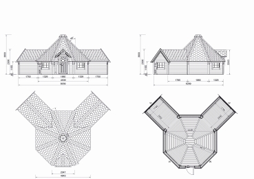 Preview: Campinghaus aus Holz mit Fenstern